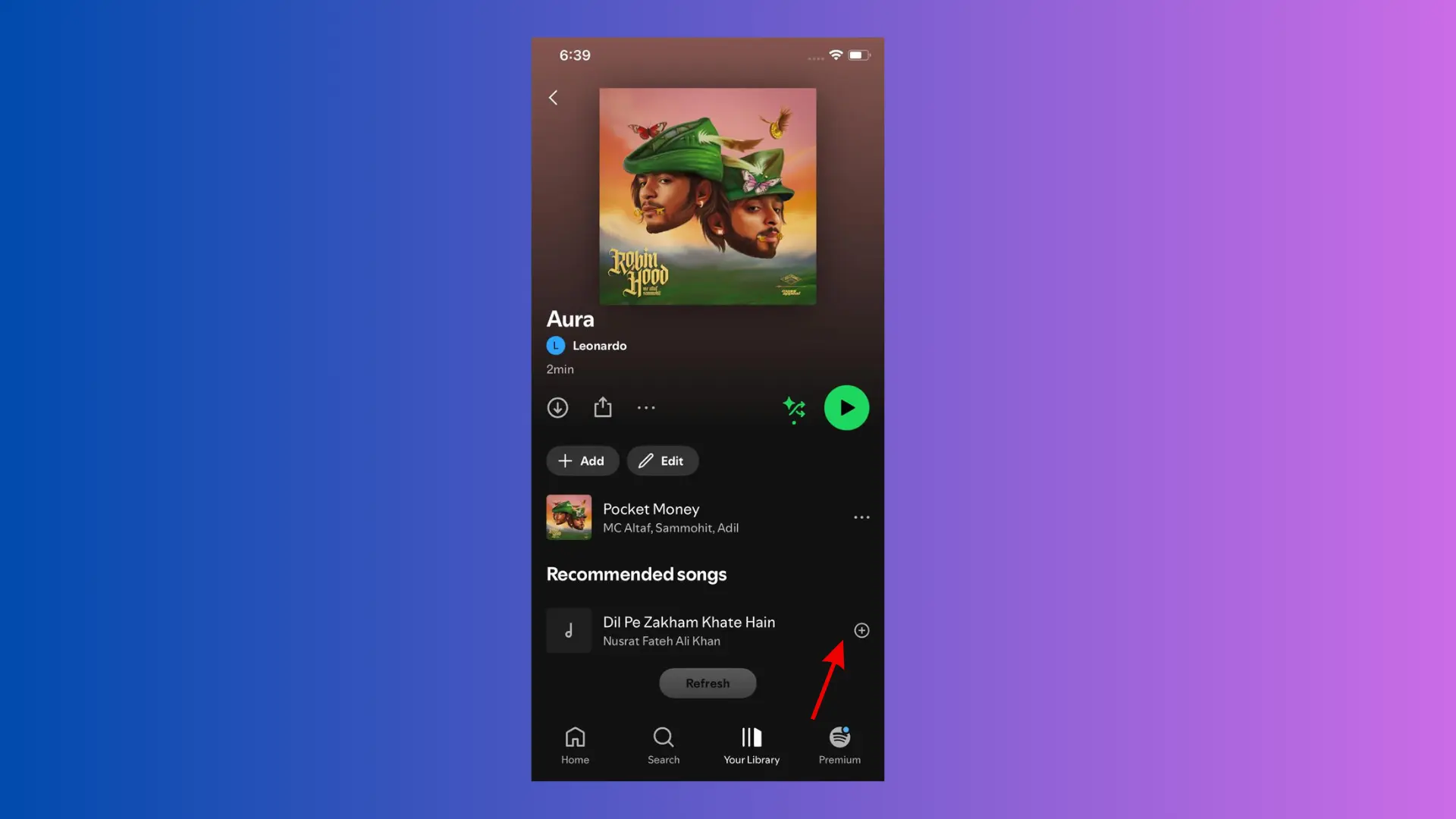 Adicionar músicas no spotify reprodução 