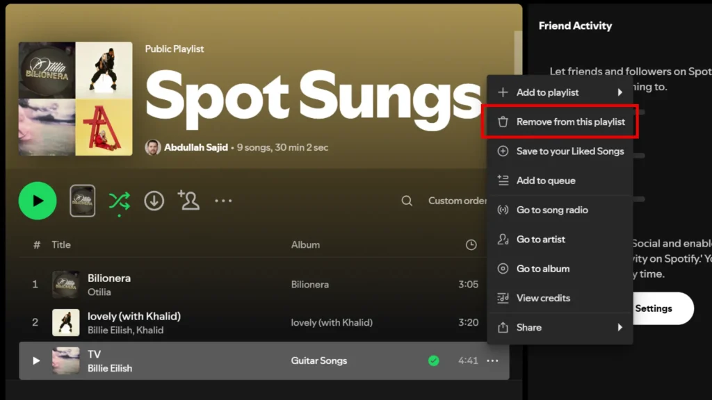 Editar lista de reprodução na área de trabalho (1)
