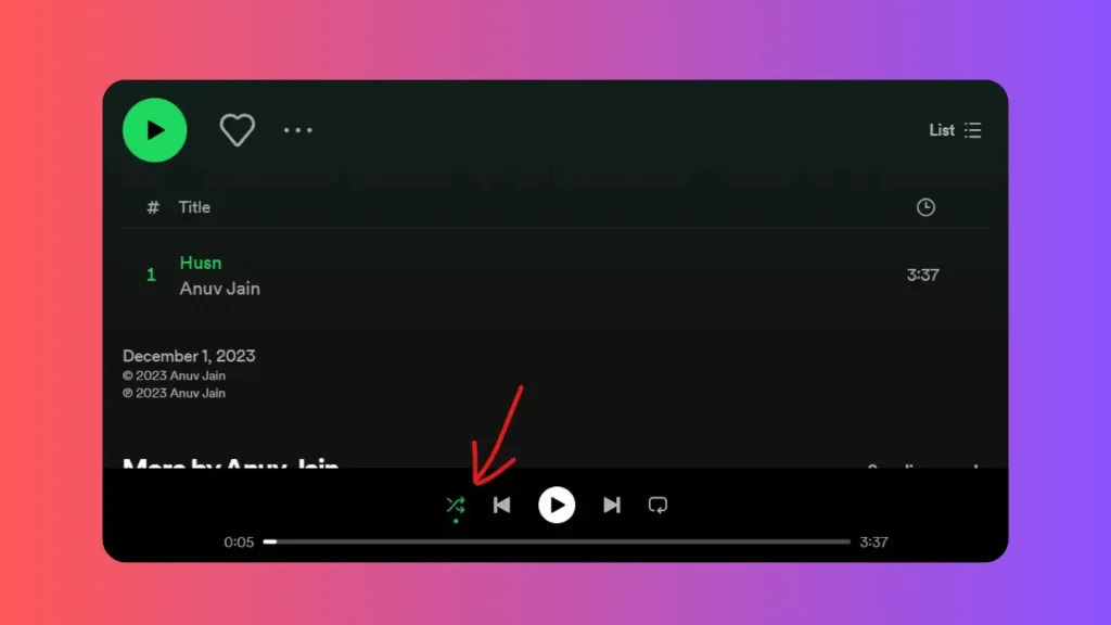 Sotify Grátis vs. Premium Controles de reprodução