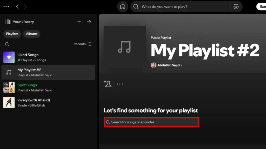 clique em search for song (buscar música)