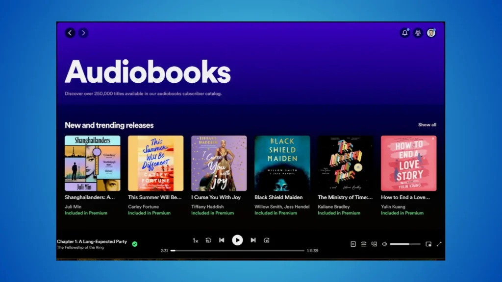 Como encontrar audiolivros do Spotify no PC 01
