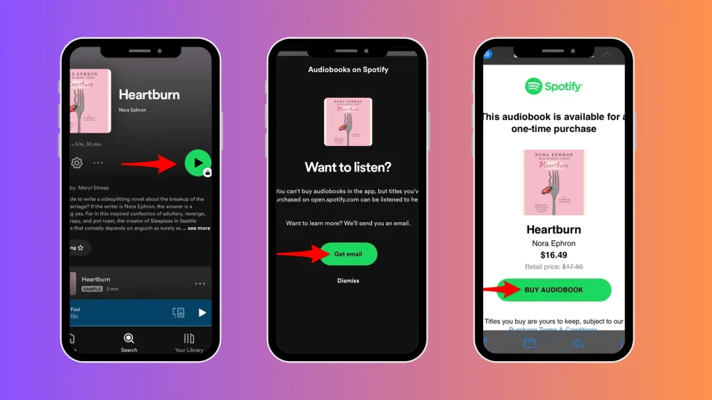 Comprar audiolivros do Spotify