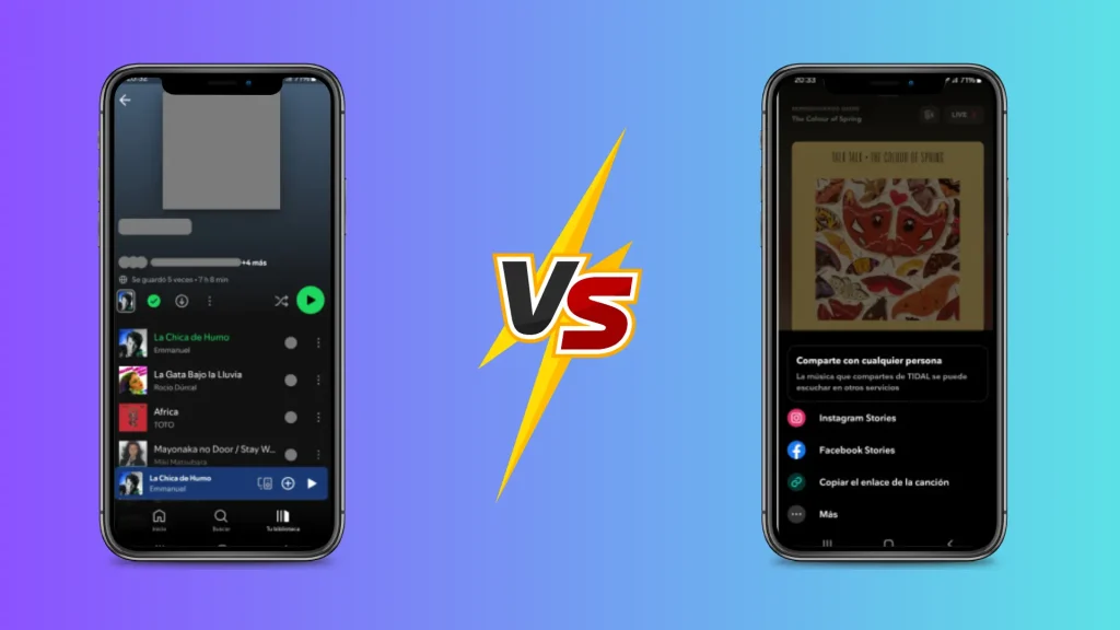 Spotify vs  Tidal Interação social