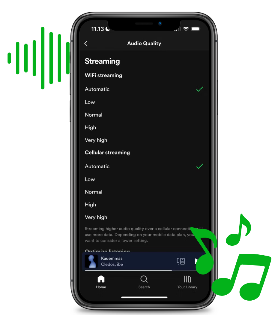 Áudio de alta qualidade