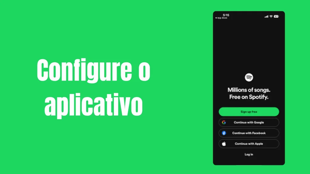 Configure o aplicativo